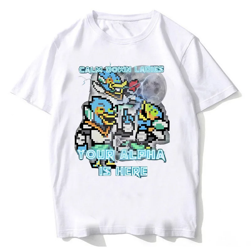 Calm Down Ladies Your Alpha Is Here Tee Men T Shirt Women Tee Boys Top Children Parent Child Cotton Short Sleeves Kids Tshirt