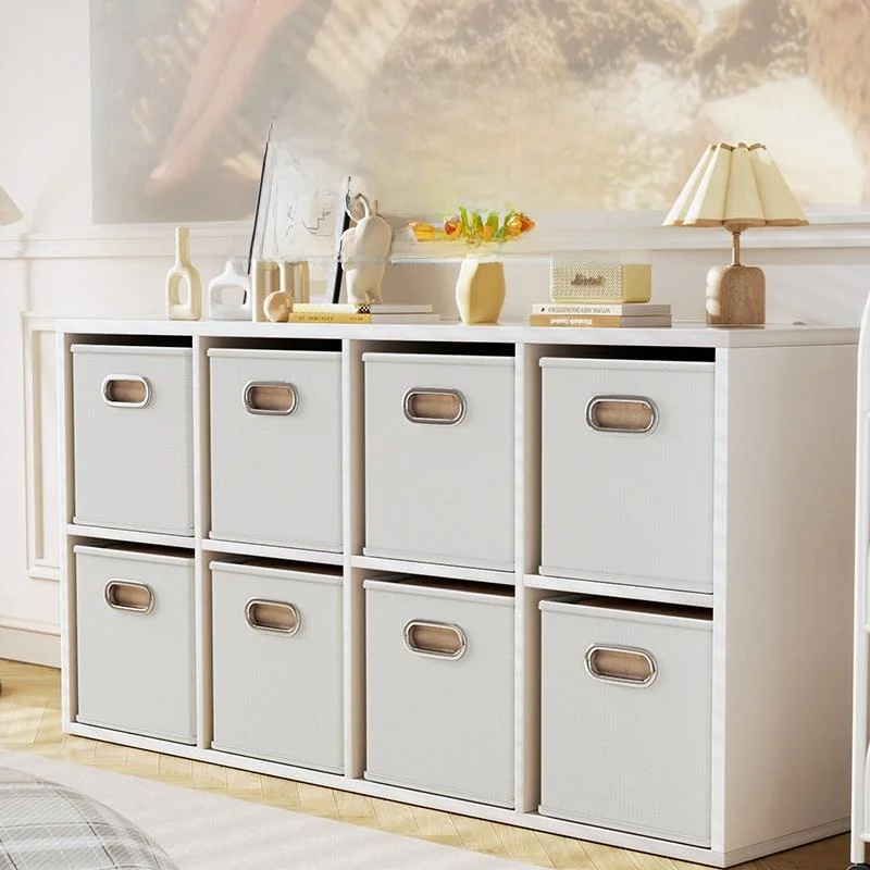 Modern Minimalist Square Storage Box Drawer Style Stackable Bedroom Wardrobe Organizer Library Bookshelf Accessories Box
