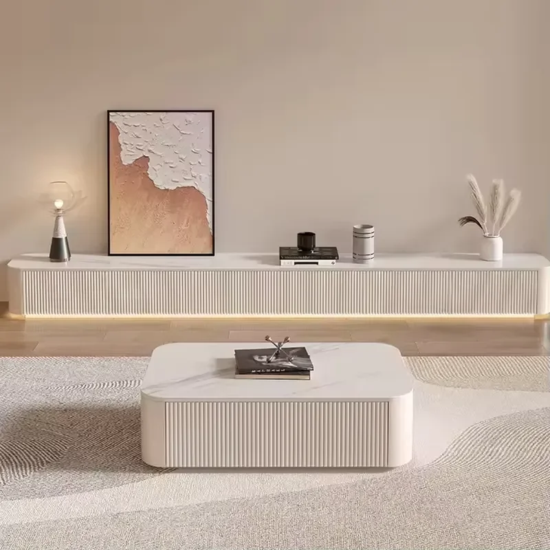 Modern TV Stands Wood Furniture Living Room TV Cabinet and Coffee Table Set Meuble TV Wall Unit