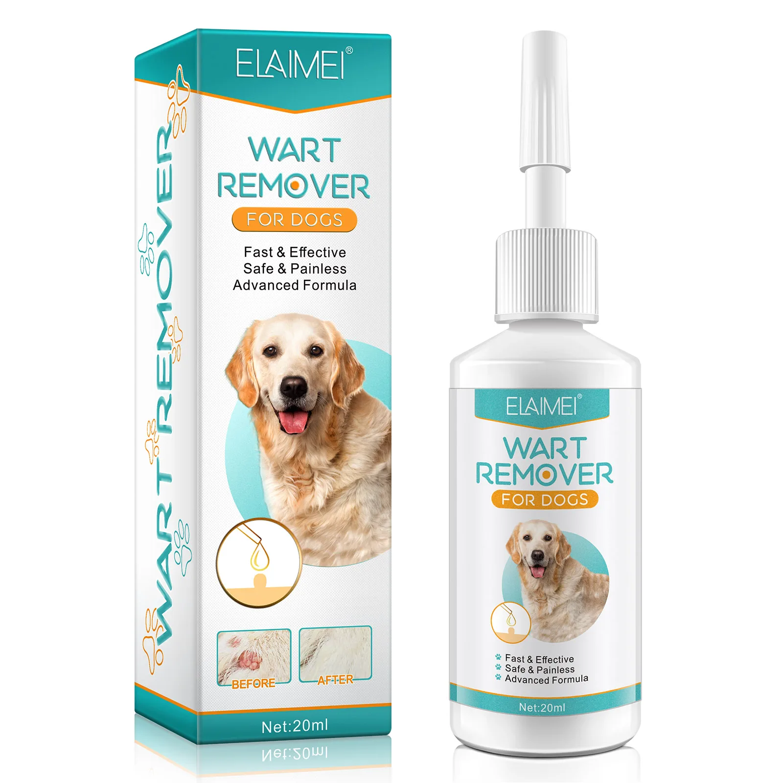 Dog Skin Wart Tag Remover 100% Natural Safe Painless Dogs Warts Removal Treatment Skin Advanced Formula 2 Bottles Irritant-Free