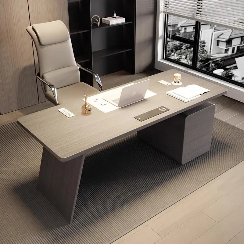 Modern Chair Office Desk Charging Wireless Socket Executive Organizer Table Reception Drawers Mesa De Escritorio Furniture
