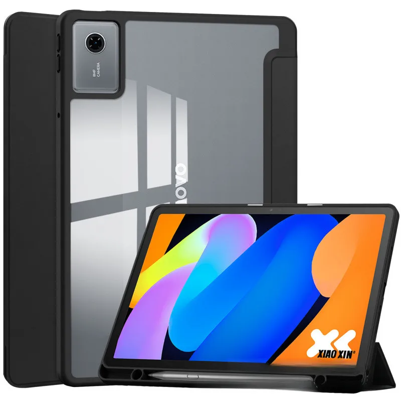 

Shockproof Acrylic Transparent Hard Case for Lenovo Idea Tab 11 Xiaoxin Pad 11 2025 TB336FU Tab M11 2024 with Pencil Holder