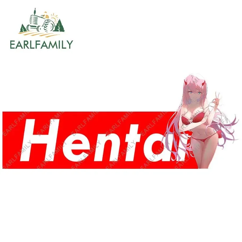 

EARLFAMILY 13 см x 5,3 см для Hentai Sexy Zero Two автомобильные наклейки RV JDM наклейка аниме кемперван виниловая автомобильная пленка декор для холодильника
