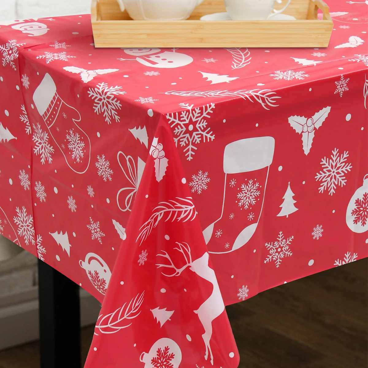 Christmas Tablecloth Merry Christmas Decorations For Home Table 2024 Navidad Noel Xmas Tablecloth Decor Happy New Year Gift 2025