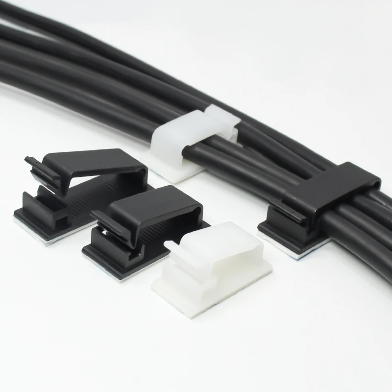 100 PCS Cable Fixing Clip cable clip 3M Glue Self Adhesive Clips FC-30/40/50