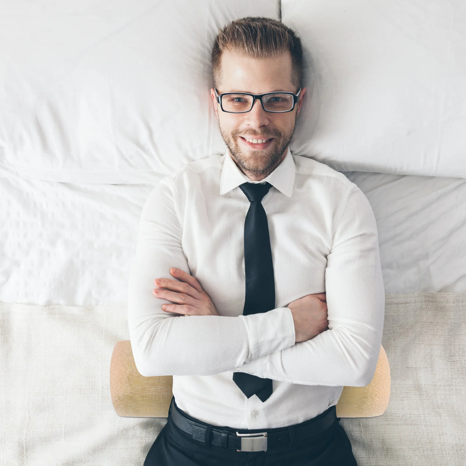 

Bamboo Cervical shaped Neck Pillow 7cm Single Yellow Neck Support Bamboo Pillow Sleeping Pillows