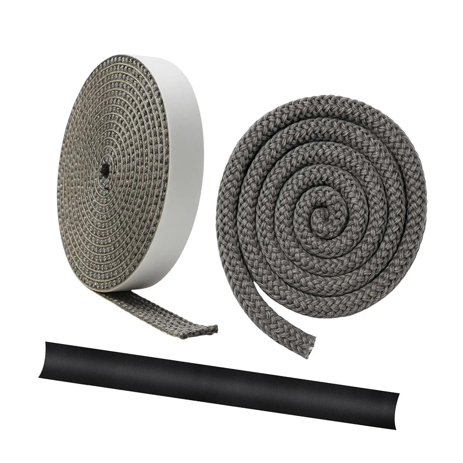 Wood Stove Door Seal Gasket Kit Heat Resistant Fireproof Rope for Fireplace Insert Window Seal and Protection