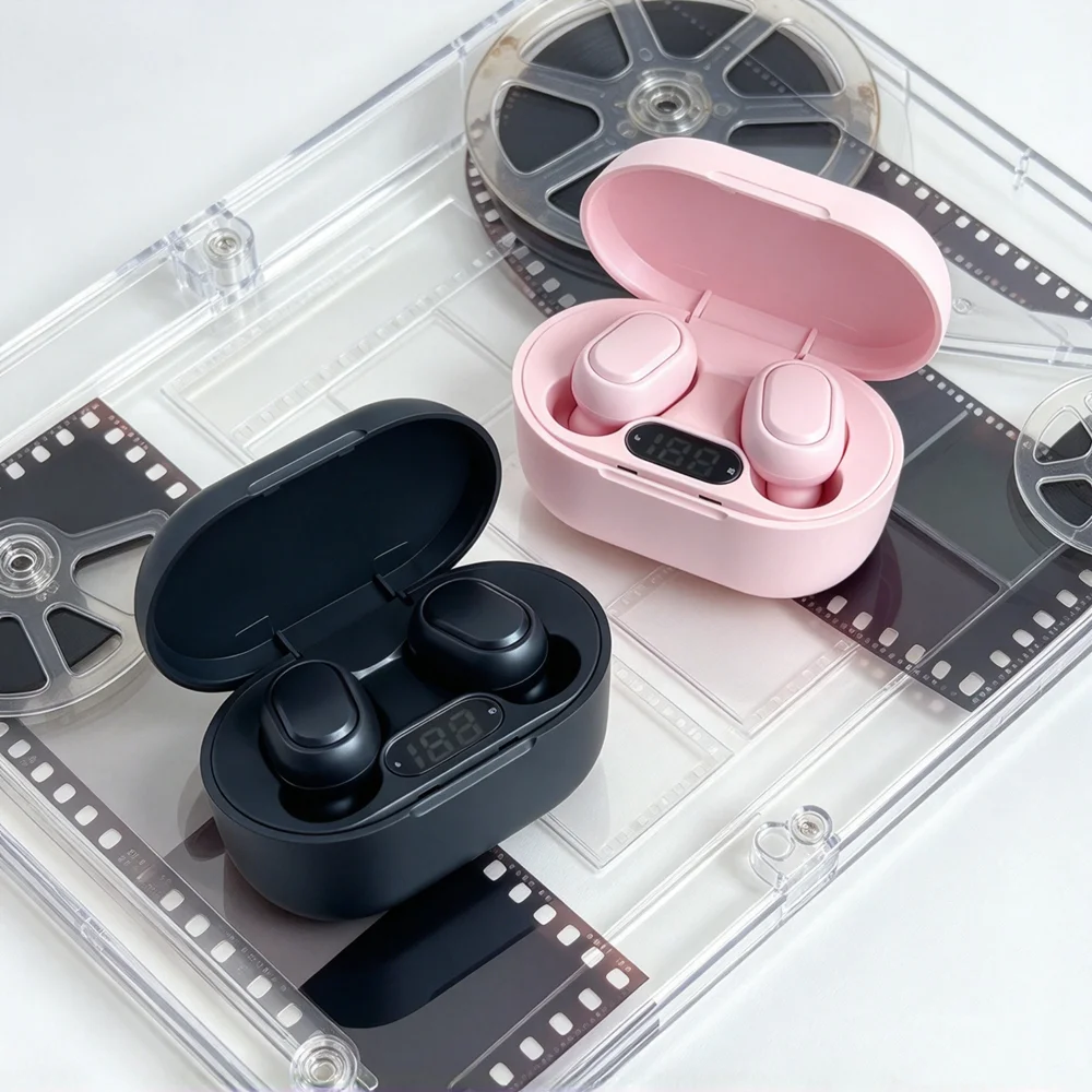 Bluetooth Headphones Wireless Earphones Feature Immersive Listening Quality Compact Build Portable Container for Outdoor Leisure