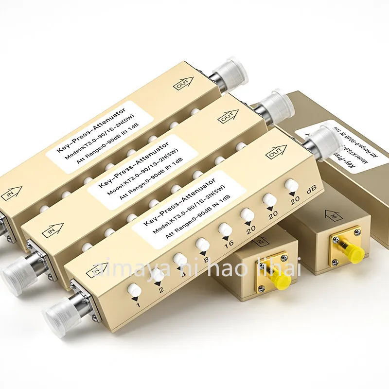 SMA/N type RF adjustable signal attenuator 0-90dB step adjustable attenuator/button adjustable attenuator