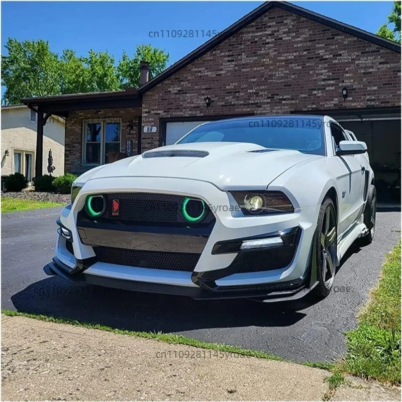 Applicable for Ford Mustang 2015-2021 Front Bumper Lip Corner Spoiler Black Prevent Collision Body Kits Exterior Accessories