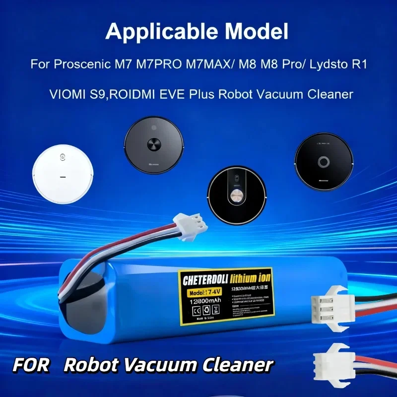

14.4V 5200mAh Lithium Battery– for XiaoMi Viomi S9, Lydsto R1, ROIDMI EVE Plus Robot Vacuum Cleaner, Reliable Replacement