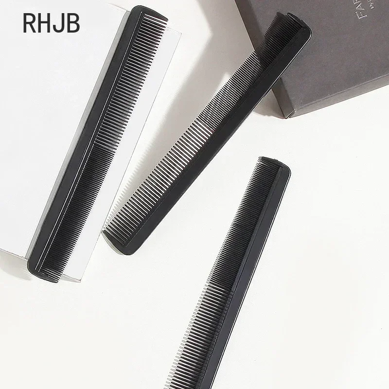 5 /10 Pieces Fine Cutting Wide Tooth Hair Barber Carbon Fiber Salon Hairdressing Comb Heat Resistant Styling Grooming Comb