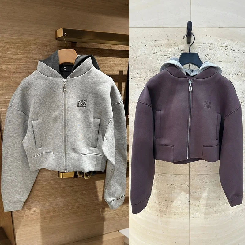 

Salt Or Sweet Sle ort Hoodie Jaet Women's Zipper Embroidery Ultra ort Sweatirt Outerwear Commute Sle Autumn 2026