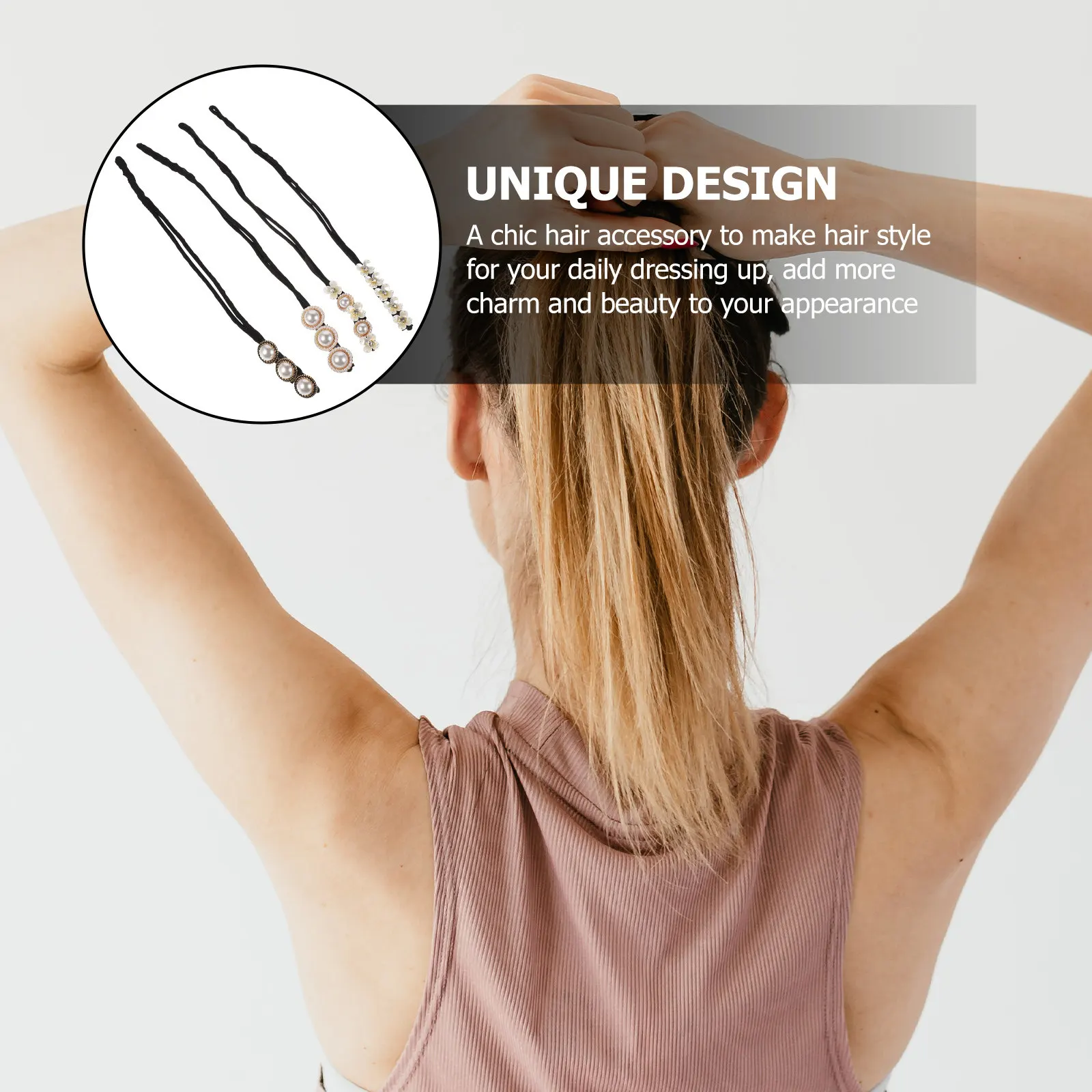4Pcs DIY Hair Bun Maker Fashion Hair Modelling Tool for Women Easy Elegant Bun Styling Special Occasions