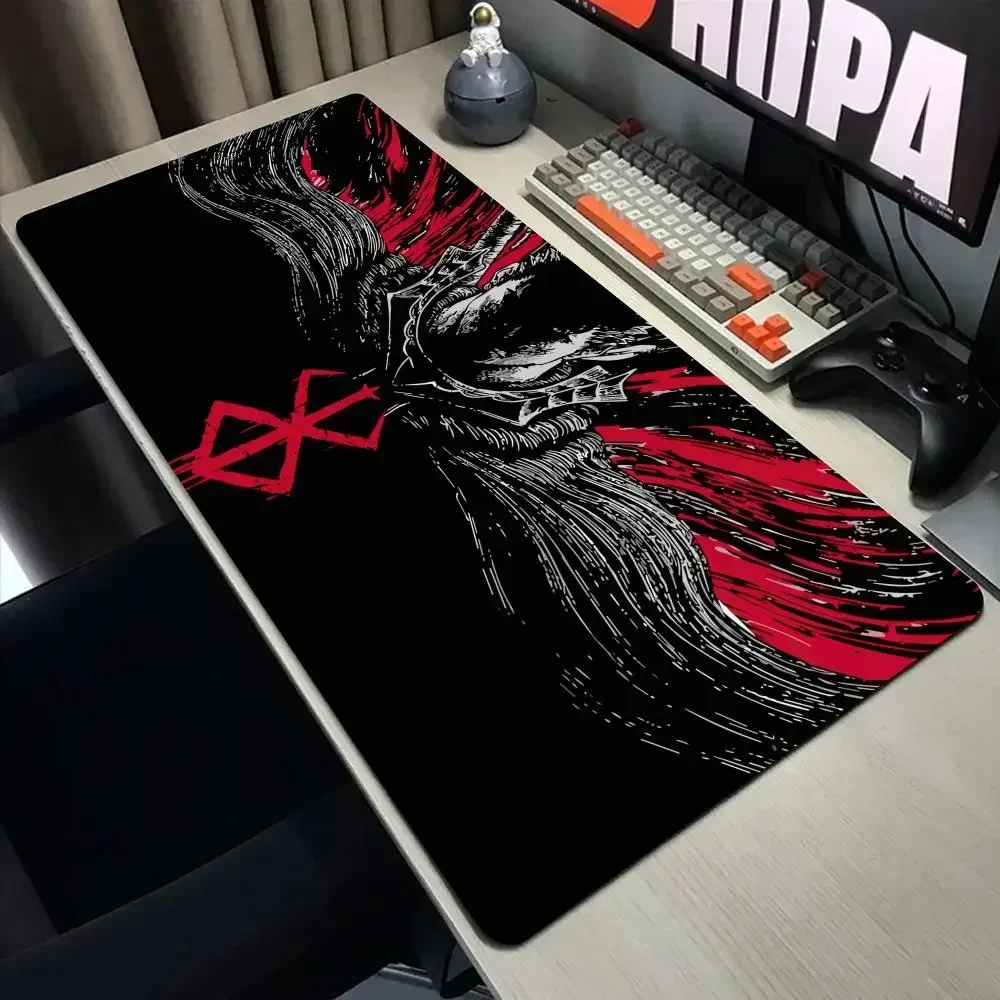 Black White Anime Mouse Pad Guts sword in berserk Gamer Mouse Mat Computer gaming Accessories Keyboard Laptop mouse Desk pad