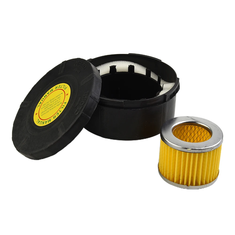 Juego de elementos filtrantes, Kit de silenciador, herramienta de pieza de repuesto, silenciador de admisión de compresor de aire negro para estilo de pistón, 2 uds.