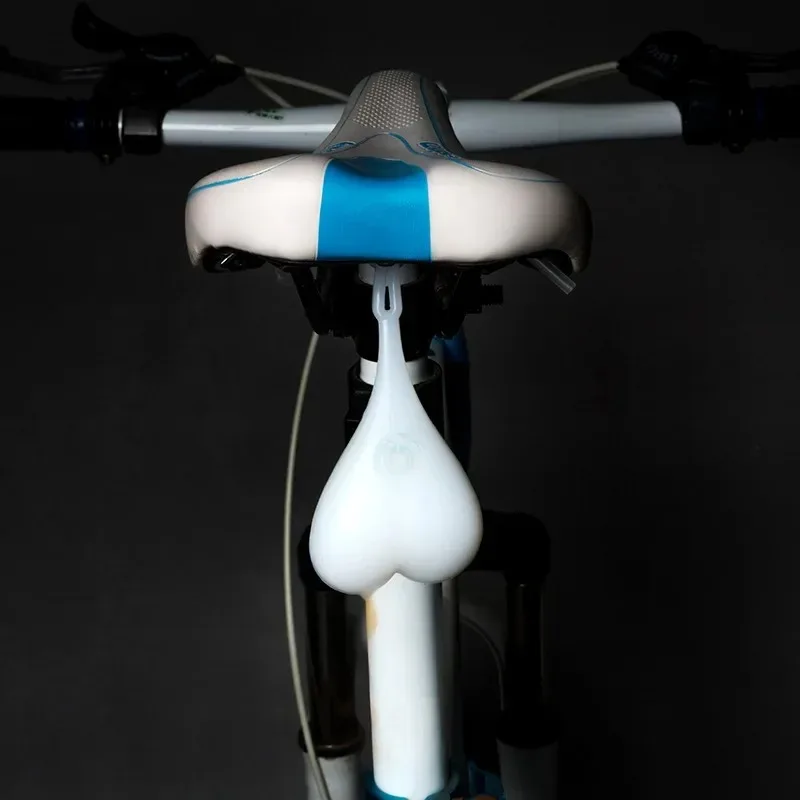 Silicone flexível levou lâmpada de advertência para bicicleta, volta e luz traseira, coração-como, ovo-como, decorativo, seguran