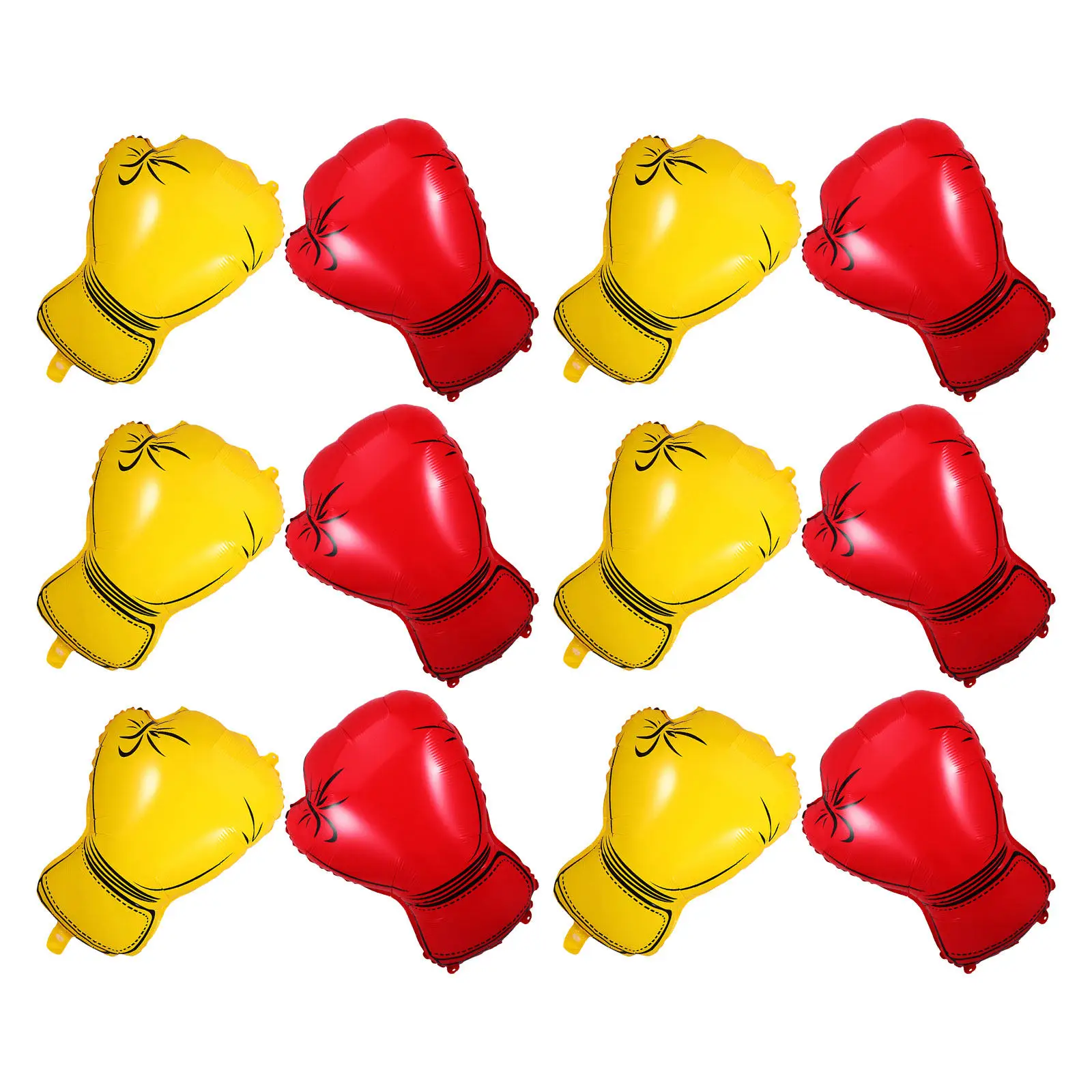 12Pcs Boxing Gloves Balloons Inflatable Punching Gloves Sport Theme Birthday Party Decorations Wrestling Supplies Centerpiece