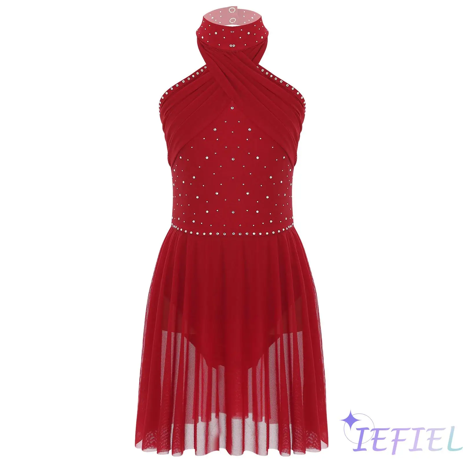 

Girls Lyrical Dance Leotard Performance Figure Ice Skating Competition Roller Skating Gymnastics Dresses Kids Ballerina Costume