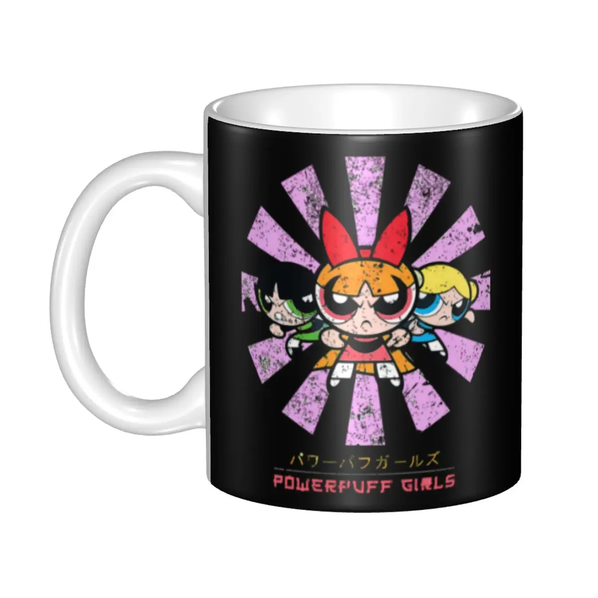 

DIY Cartoon Animation Powerpuff Girls Ceramic Mugs Personalized Coffee Cup Creative Gift