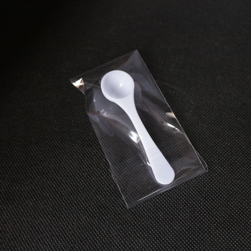 100 قطعة 2 جرام 4 مللي ملعقة قياس بلاستيكية مقبض طويل الغذاء الصف قابلة لإعادة الاستخدام ملاعق الحليب مسحوق ملعقة المطبخ مغرفة H77049