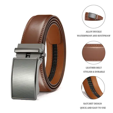 Men's Leather Belt Needle Buckle Belt Casual Genuine Leather LONG Large Belts Cowhide Belts for Man