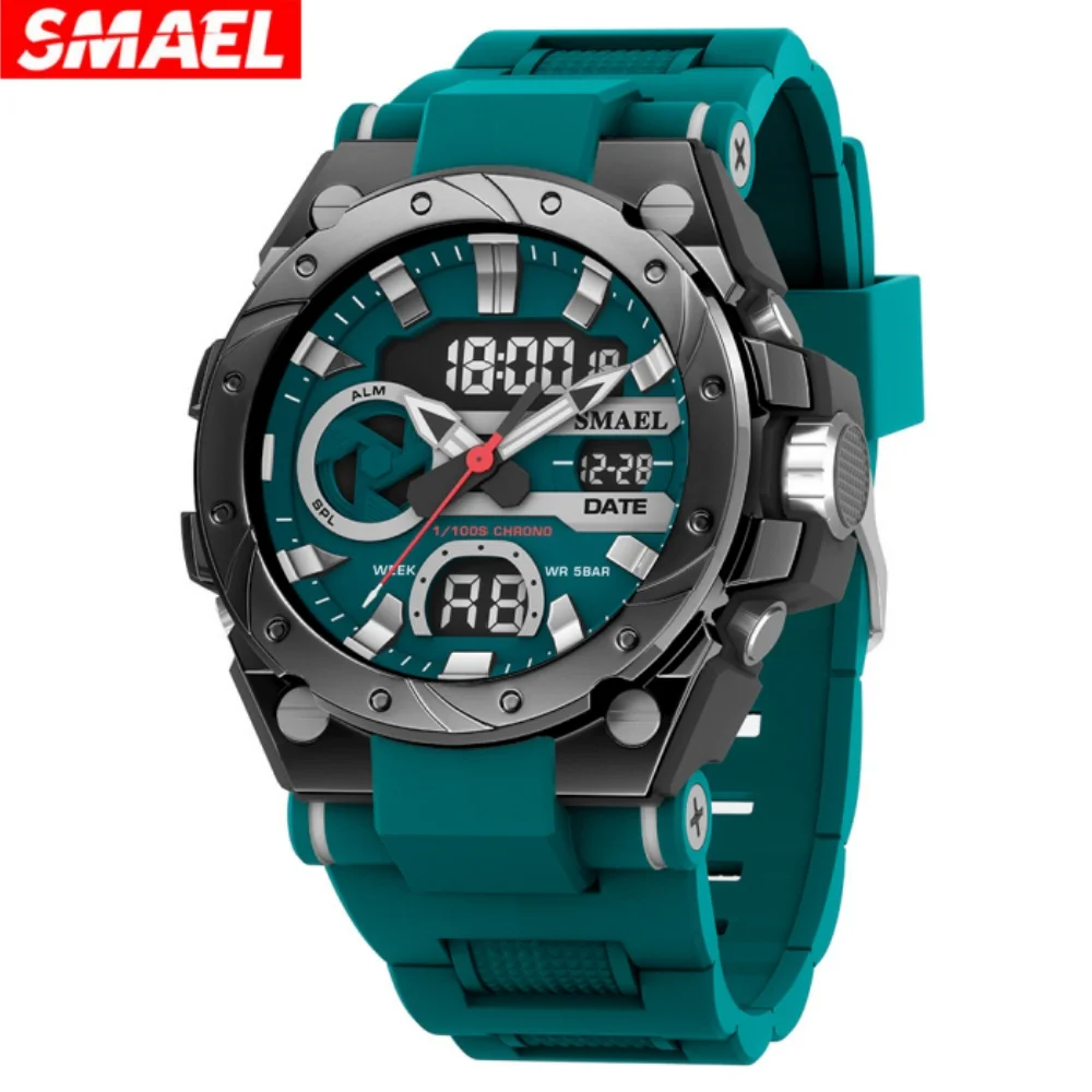 

SMAEL 8029 модные мужские электронные часы светящиеся спортивные часы на открытом воздухе водонепроницаемые противоударные будильники календарь мужские цифровые часы