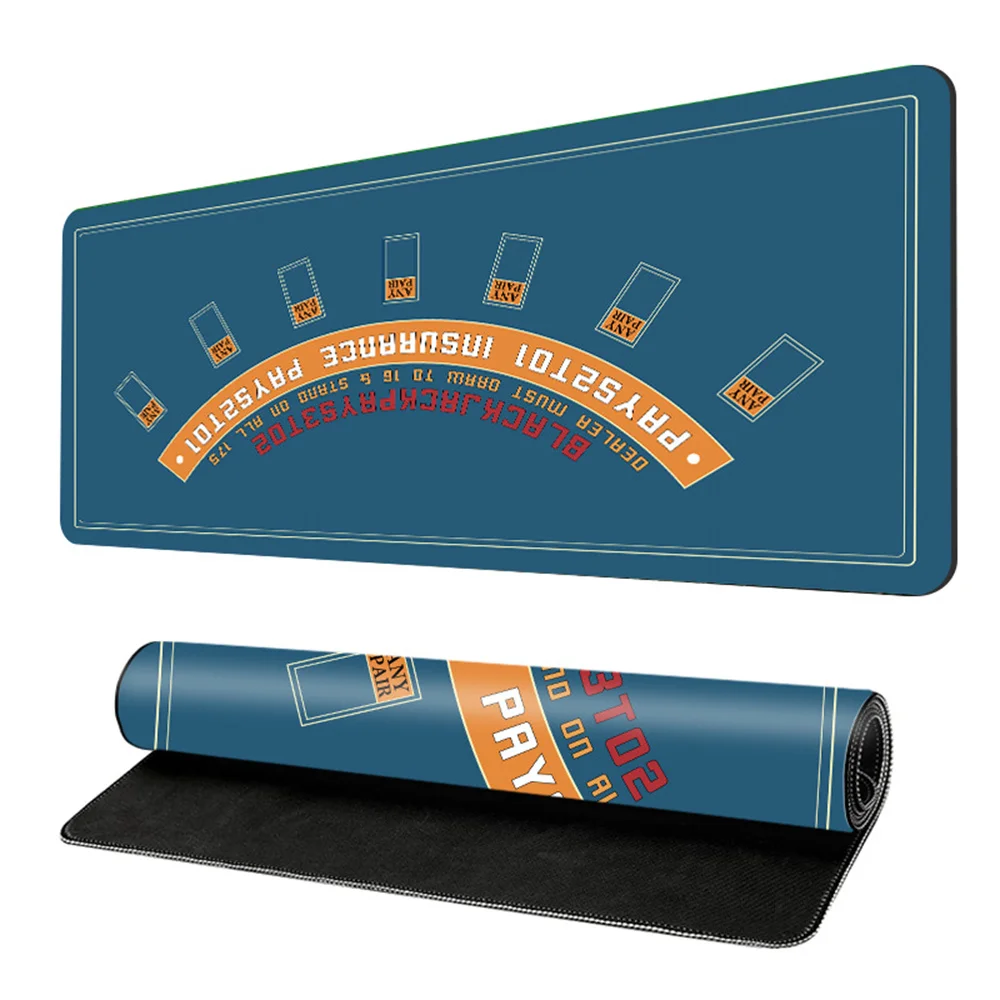 

2025 large-sized blackjack rubber game table mat silent anti-slip poker game table mat entertainment accessories