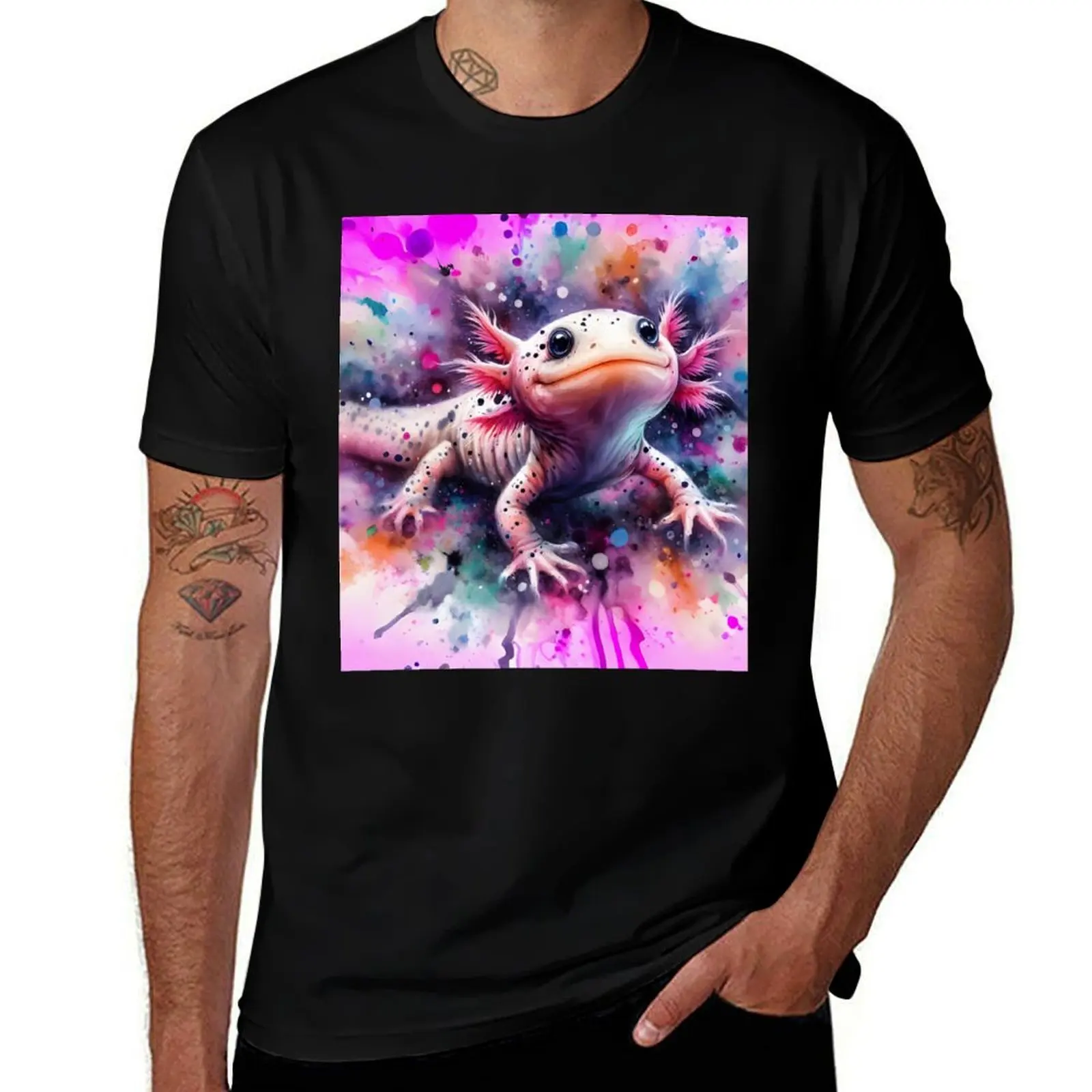 Axolotl Art #88 Axolotl Lovers T-Shirt Sweat Absorbing Sports Tee Shirt T-Shirt