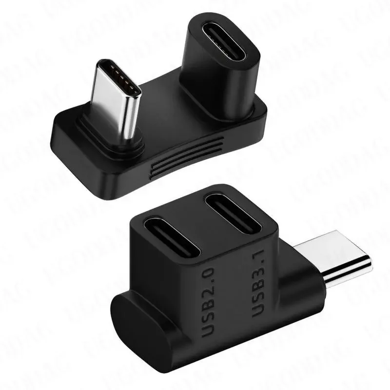 수-암 U 타입 USB C 컨버터 어댑터, 스팀 데크용 직각 90 도 USB 3.1 C 어댑터, 업그레이드된 2 in 1