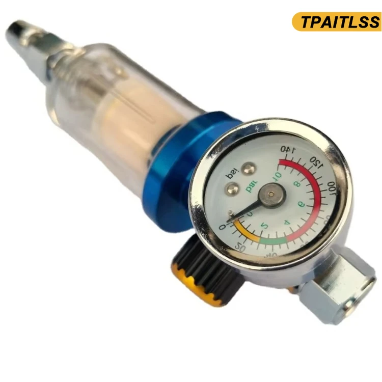 On-line Trap Filter Tool for Paintball Air Tank Regulator with Gauge Mini Spray Gun Power Spray Gun Air Filter