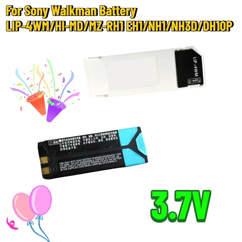 

3.7V for Sony Walkman Battery LIP-4WM/HI-MD/MZ-RH1 EH1/NH1/NH3D/DH10P