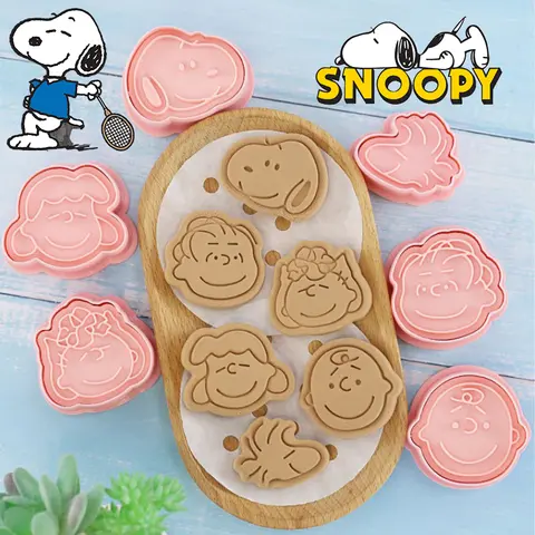 6pcs Snoopy คุกกี้แม่พิมพ์อะนิเมะ 3D สามมิติพลิกน้ําตาลเบเกอรี่เครื่องมือ PARTY Sugarcraft เครื่องตัดแสตมป์ embosser เครื่องมือห้องครัว