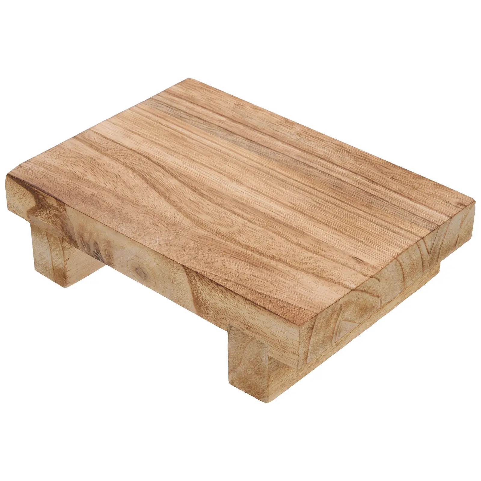 Decorative Wood Stool Handcrafted Solid Wood Display Pedestal Stand for Home Plants Crafts Mini Decoration Riser