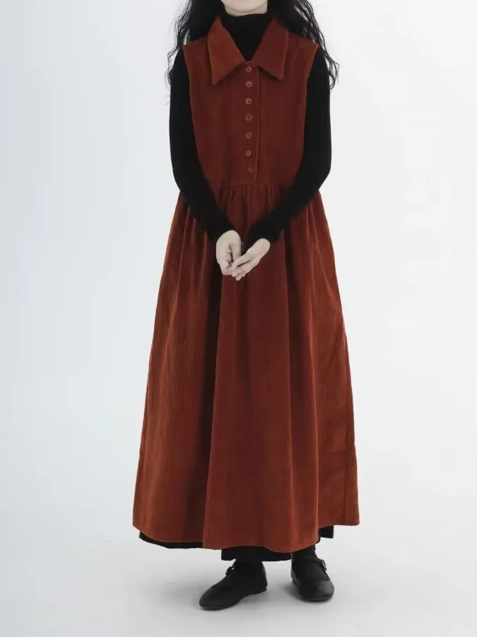 Gilet di velluto a coste rosso Dr Colletto per bambola vintage Svel Dr Sensazione di fascia alta Abbigliamento da donna Primavera Autunno Nuovo Sle