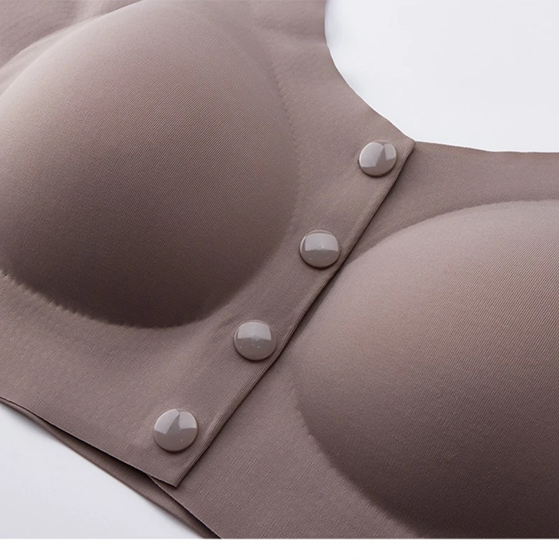 New Breastfeeding Bra With One Front Button For Soft and Comfortable Anti Sagging Vest Style Maternity Underwear