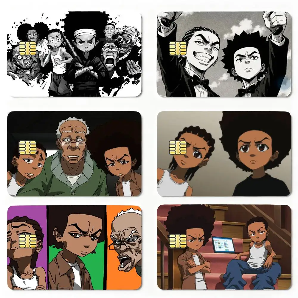 ANIME T-The Boondocks Credit Card Skin Stickers For VISA Bank Bus Metro Access Card Protective Film Cover Sticker