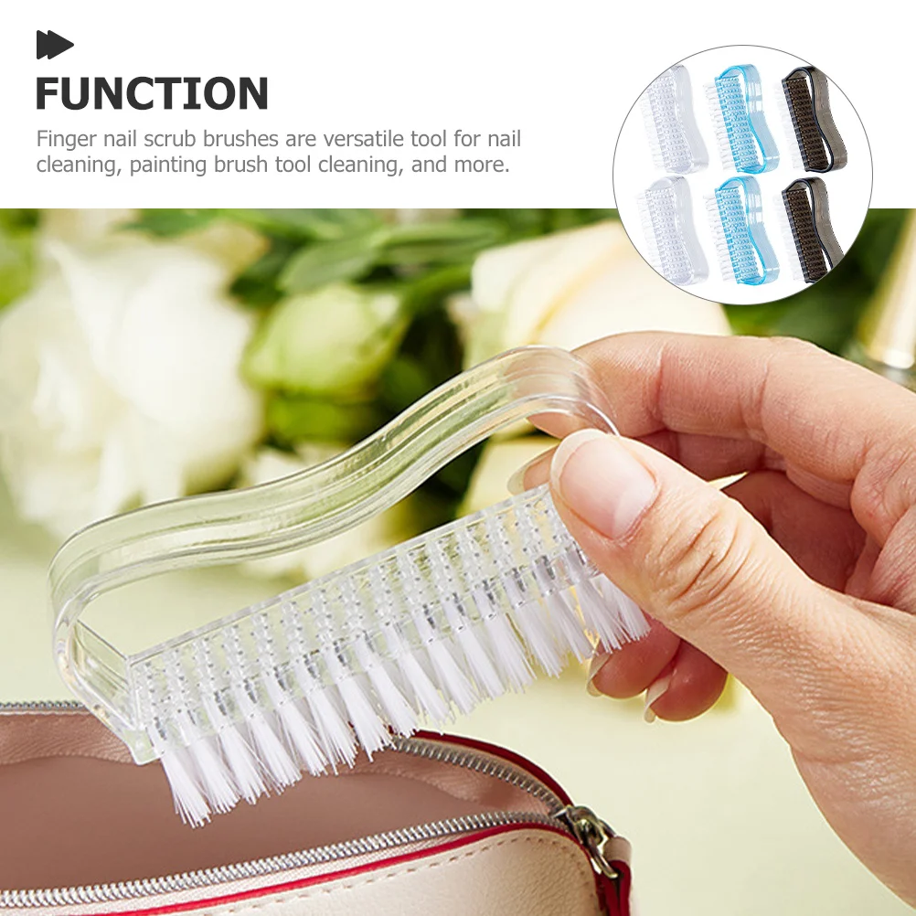 

6Pcs Nail Scrub Brush for Men and Women Strong PP Construction Resists Deformation Perfect for Daily Nail Cleaning Manicure