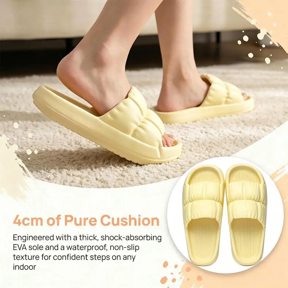 Women Soft Bottom Slippers Home Bathroom Non-slip Sandals Comfortable Indoor Outdoor Beach Comfort Shower Flip Flops