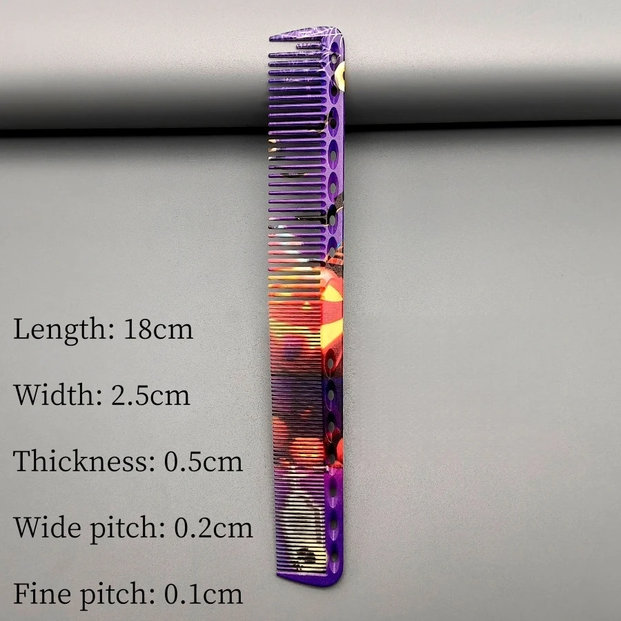 Regenbogen-Friseurkamm, Friseursalon, Damen, langes Haar, Herren, flacher Haarkamm, rot, lila, Farbverlauf, spitzer Schwanz, Haarbürste – Detail 9