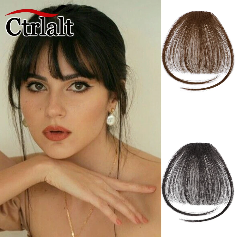 synthetic Air Bangs Hair Clip-In Extension Front Fringes Hair pieces Air Bangs Fiber Hair Accessorie Invisible Natural