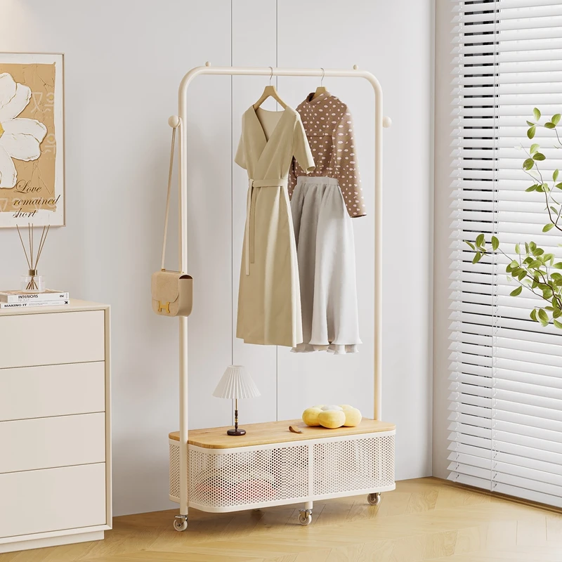 Light luxury hanger floor-to-ceiling bedroom removable coat rack does not take up space High Quality