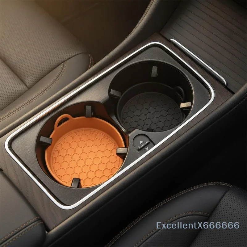 2Pcs Silicone Car Cup Mat Cup Holder Car Car Water Cup Mat Circular Anti Slip Creative Car Cup Mat 2