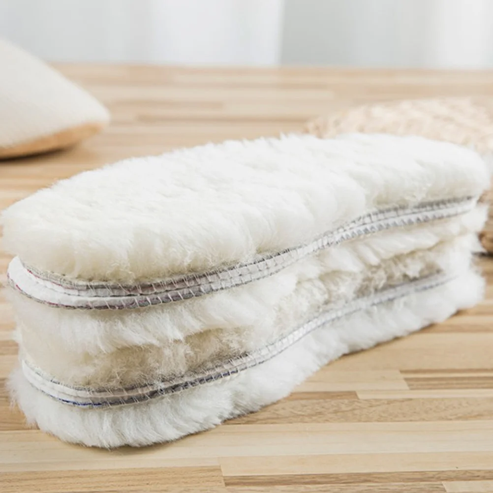 

Wool Insole Warm Inserts Comfort Shoe Pads Thickened Reusable Supple Material Winter Boot Fleece Pads Sneaker Cushions Unisex