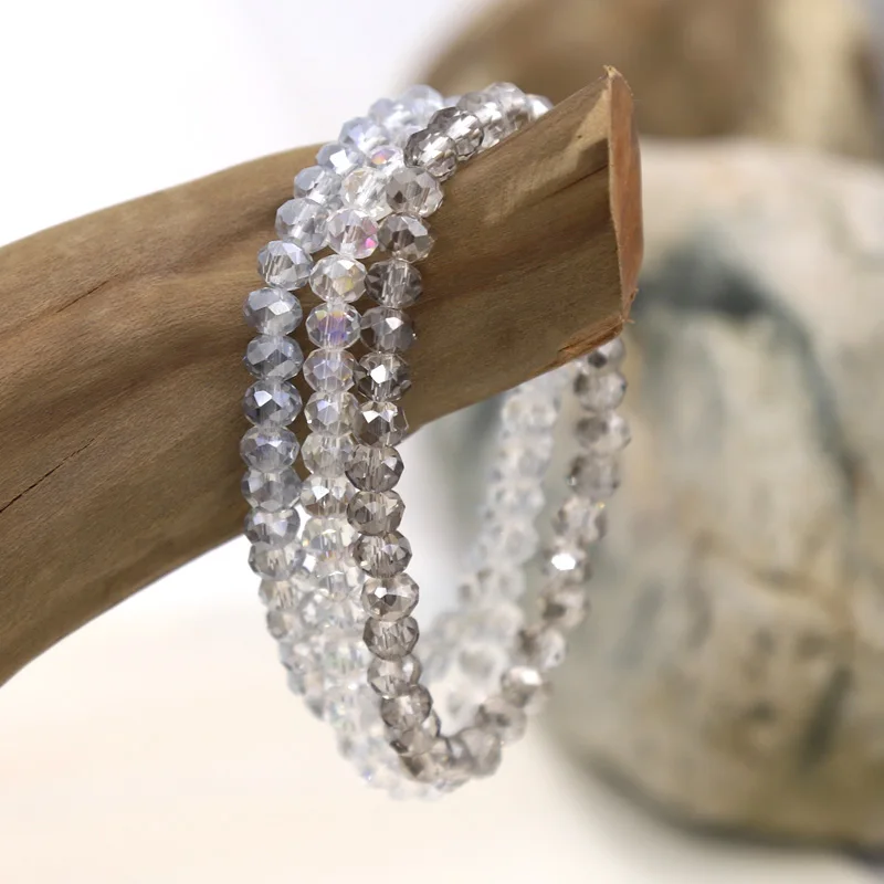 3-teiliges Damen-Armband-Set Handgelenk-Schmuck Kristall-Perlen Mehrfarbiges Gemischtes Armband Großhandel Geschenk für Frauen-Accessoires – Detail 3