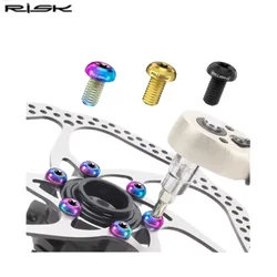 RISK Mountain Bike T25 Disc Screw M5x10 Plum Blossom Disc Brake Disc Fixing Screw Titanium Alloy Bicycle Brake Disc Screws