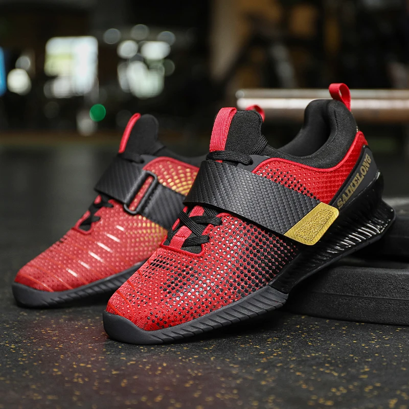 Professional weightlifting shoes Indoor fitness training shoes women's power lifting shoes Breathable support hard pulling shoes