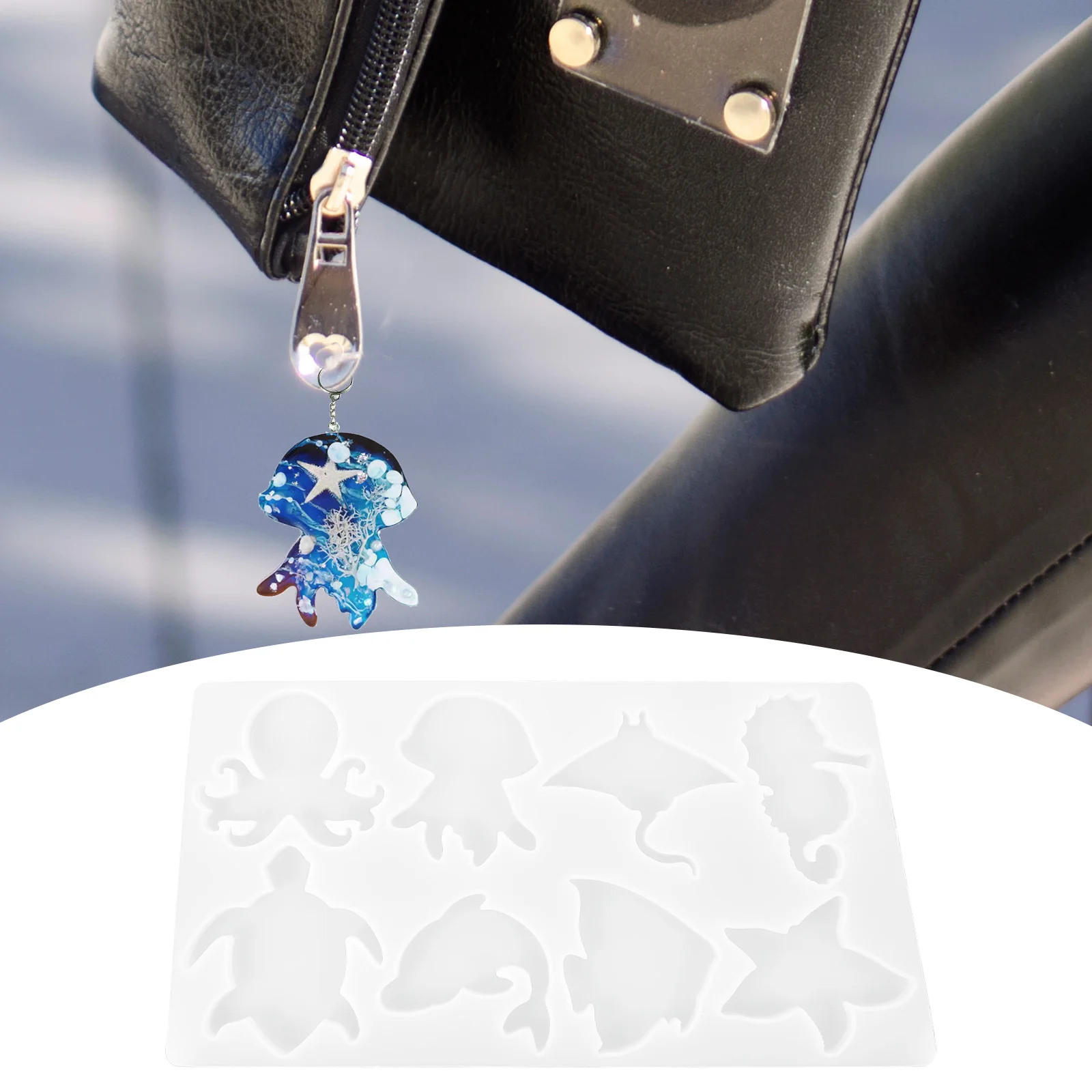 

Crafts Animal Silicone Mold Non Stick DIY Keychain Making Flexible Reusable Epoxy Casting Mould DIY Silicone Mold