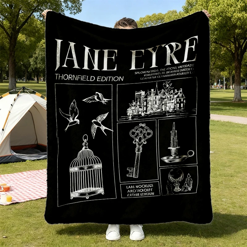 Jane Eyre Charlotte Bronte I Am No Bird Cozy Blanket Dark Gothic Romance Bookish Book Lover Reader Gift English Teacher