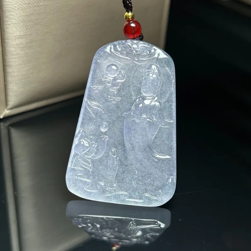 

High Ice Guanyin Small Pendant, Exquisite Fashion Ethnic Style Necklace